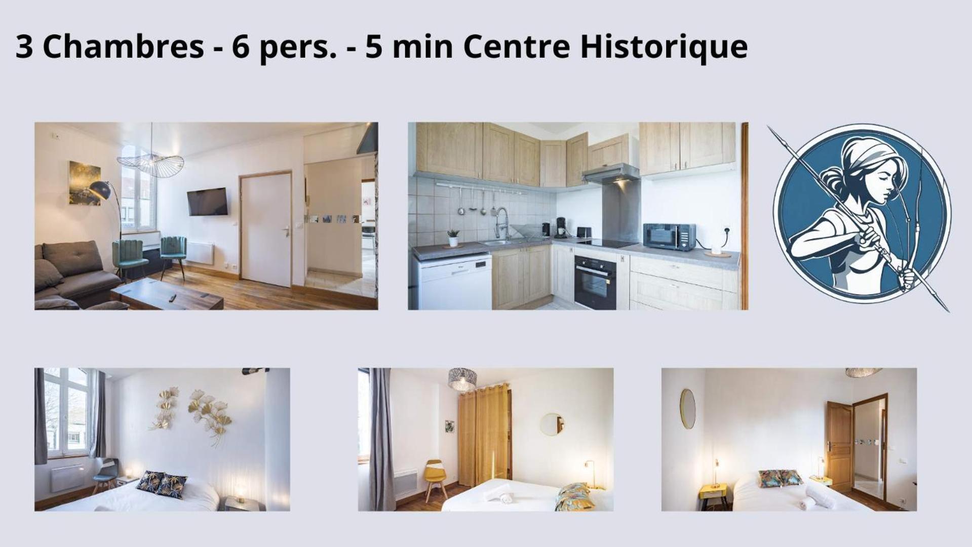 Appartement Le Logis De L'Arc - 5Min Hypercentre - Max 6 Personnes à Troyes Extérieur photo